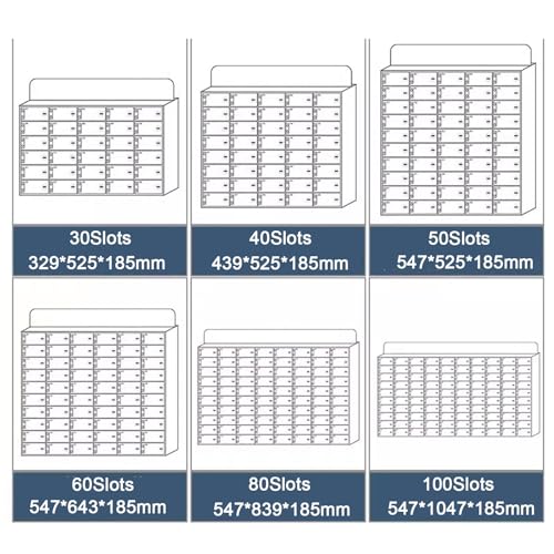Armario de pared acrílico elegante con asa y compartimentos seguros 3