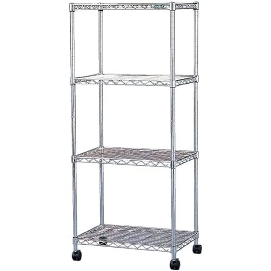 ほぼ新品 スチールラック メタルラック 幅50奥行35 高さ155固定パーツ付き メタルルミナスのスチールラック 幅50 奥行35 高さ155 5段 [19mm