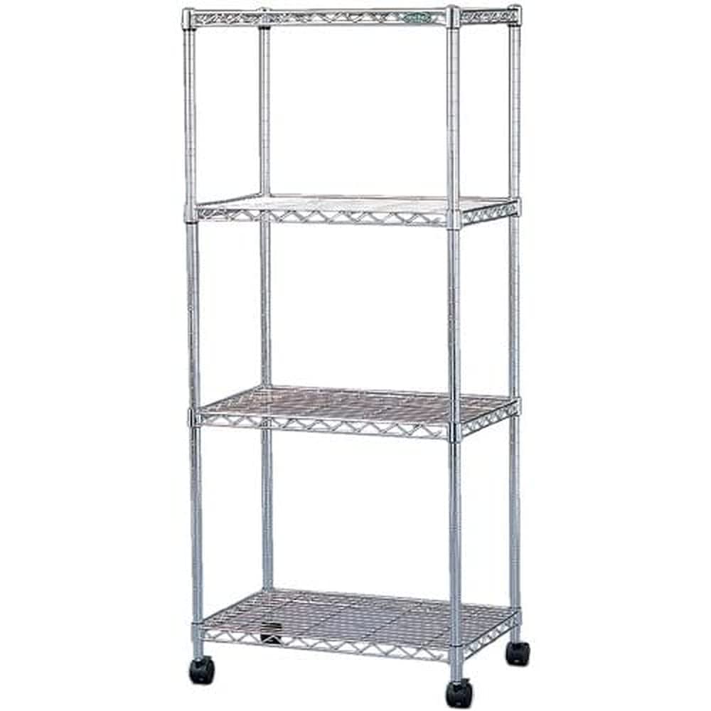 スチールラック　メタル ラック　銀ラック　5段 高さ240 シルバーラック Amazon｜アイリスオーヤマ ラック メタルラック本体 4段 キャスター