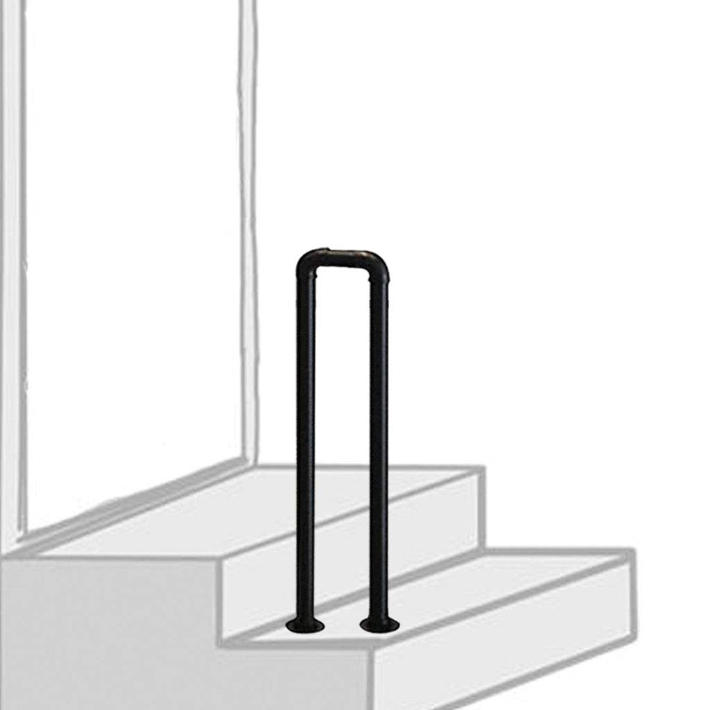 Mains courantes extérieures rampe d'escalier industrielle fer forgé en U