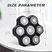 7 Blades Head Shaver Replacement Heads - Magnetic Shaver Replacement Heads - Universal Replacement Heads 2pcs