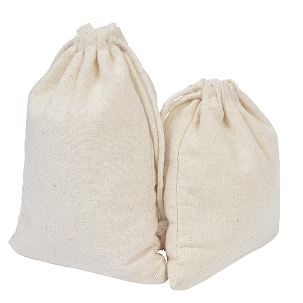 10 Stück Baumwollsäckchen Stoffbeutel zum Bemalen Stoffsäckchen Baumwolle mit Kordelzug Geschenksäckchen Leinensäckchen Baumwollbeutel für Schmuck Hochzeit Weihnachten Party Adventskalender 35*40cm