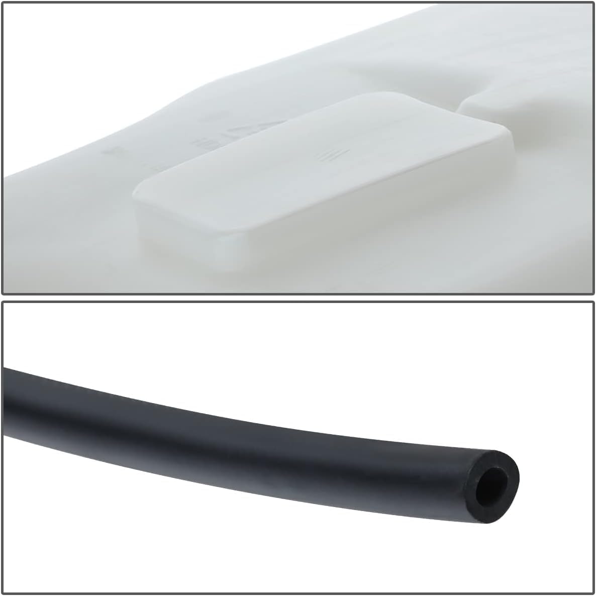 DAT AUTO PARTS Engine Coolant Recovery Plastic Bottle Reservoir Tank with Cap Overflow Replacement for 1994-1997 Honda Accord Sedan Coupe Wagon White Textured HO3014102 19101P0A000