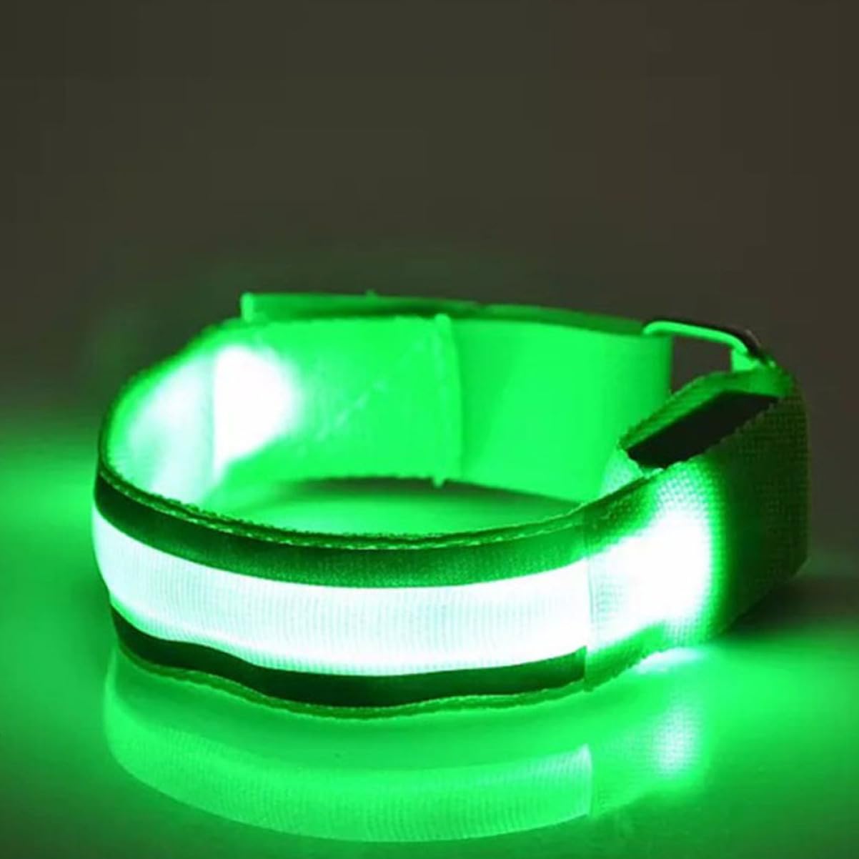 YARNOW Équipement De Course De Nuit en Nylon Ceinture Réfléchissante Bracelets Réfléchissants Bracelet À Claquettes LED Tissu Et
