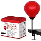 Antistress Mini Tischiboxsack Mit Tischklemme Und Saugnapf – Boxsack Hängend Oder Boxsack Stehend – Punchingball / Wutball / Reflex Ball / Wutkissen für Kinder Und Erwachsene