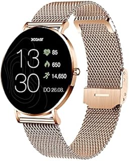 XCOAST Damen Smartwatch SIONA 2, iOS & Android, Rosegold (hell), AMOLED Display, 6,9mm flach, Fitnesstracker Damen, Blutsauerstoff, Herzfrequenz, Blutdruck, wasserfest