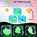 Squishy Stress Cube Fidget Toys Adults - Glow in The Dark Sensory Toys for Kids with Autism Stress Balls for Kids Teens Squeeze Toys for Anxiety Easter Basket Stuffers