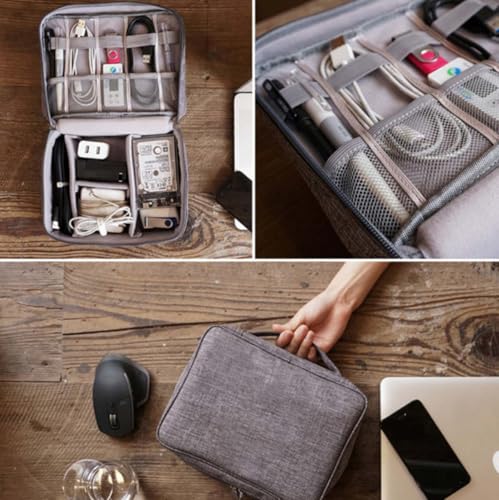 Genérico Bolsa Organizadora Estojo Para Acessórios Cabos Fios Necessaire De Viagem Organizador Com D
