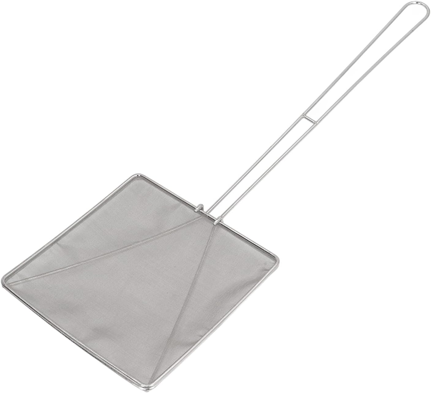 304 Stainless Steel Square Fine Mesh Oil Shovel Strainer for Cooking Frying Oil, Efficient and Versatile Kitchen Tool for Home Chef and Restaurant, Rust