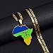 YINGMUZI Accessori Uomo e Donna Africa Map Berbers Collane con Ciondolo Gioielli berberi africani per Donna Uomo Anniversario di Matrimonio Festa della Mamma Regalo di Compleanno di Natale