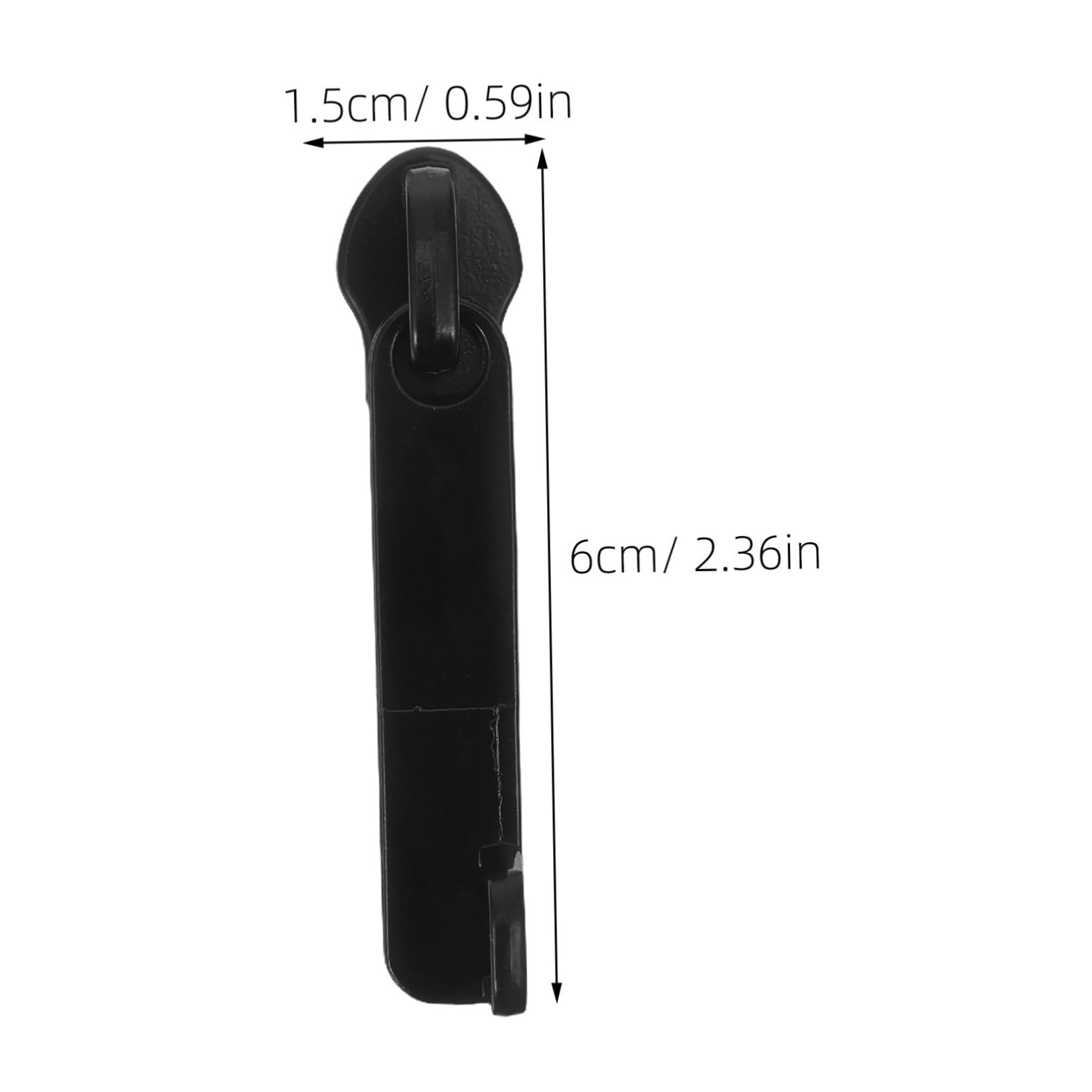 Tirador de Cremallera para Maleta y Mochila, Aleación de Zinc, Negro