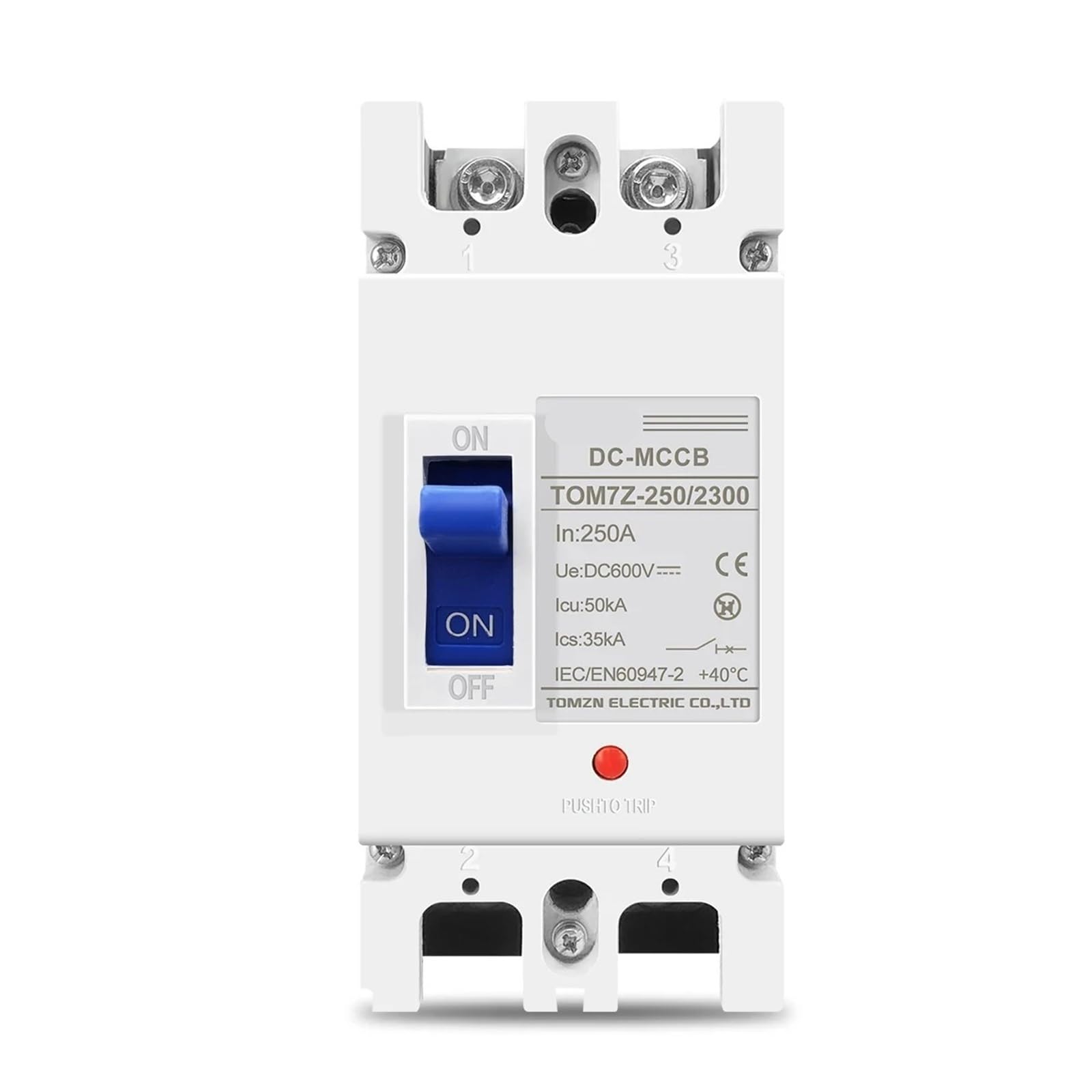 MCCB 2P DC 600V 125A : Disjoncteur solaire boîtier moulé
