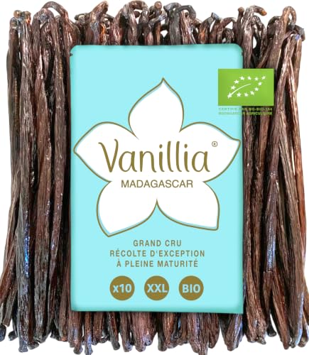 10 Vainas XXL • Vainilla Bourbon Ecológica de Madagascar • GRAND CRU • FreshZIP