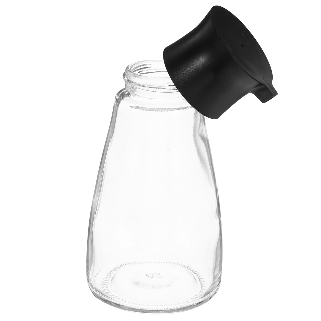 Zerodeko Kitchen Soy Sauce Bottles Glass Storage Container Oil Dispenser Cooking Sauce Black Container Seasoning Bottle