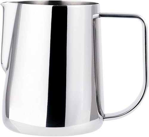 Miniatura 1 de watchget Jarra espumadora de leche de 8.5fl oz8 oz de acero inoxidable, jarra de vapor para café con leche, capuchino, latte, arte, barista, jarra