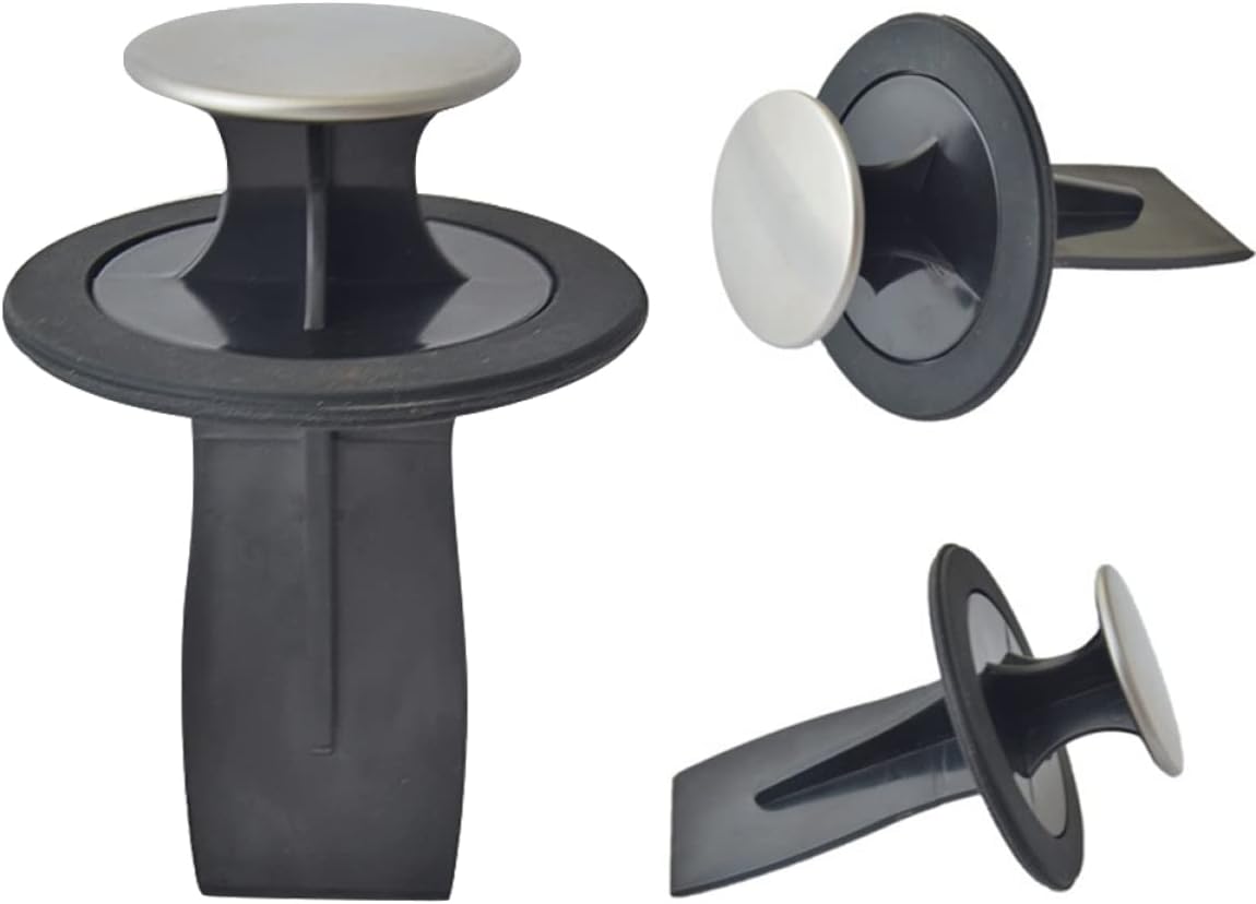 Sink Sealer and Waste Disposer Accessory Versatile Water Plug with Kick-Out Device for Kitchen Durable Black Design for Easy Installation and Long-Term Use