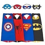 Babylian Super Hero Dress Up Costumes with Masks and Cape for Kids (3 in pack)