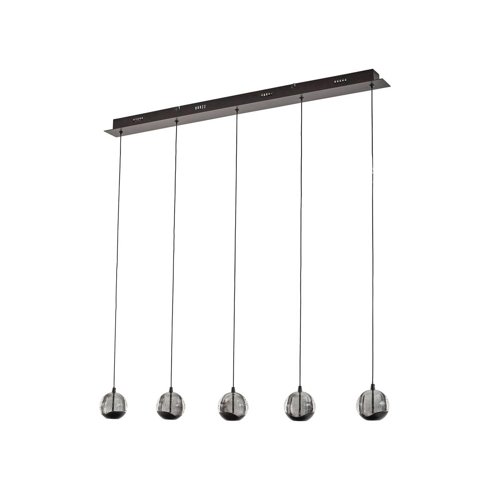 Lucande Clear, Black Ceiling Light Hayley (Modern) In Clear Made Of Glass For E.g. Living Room & Dining (5 Light Sources,) From Pendant Lighting, Lamp Hanging Ceiling