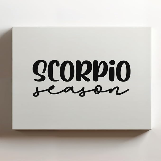 (Black, 18x12x1.25 In) Gallery Wrapped Canvas Wall Art Print of Scorpio Season - 100% Cotton, Ready to Hang, High-Definition Giclée Printing, Fade-Resistant, Modern Home & Office | BICUNCAe810902BL