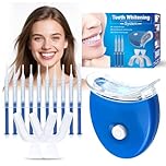 Kit sbiancante per sbiancamento dei denti, 10 Gel Sbiancanti ad Azione Rapida, 2 Parentesi Graffe, Sbiancamento denti domestico, Migliora le Macchie di Caffè, Tè e Vino