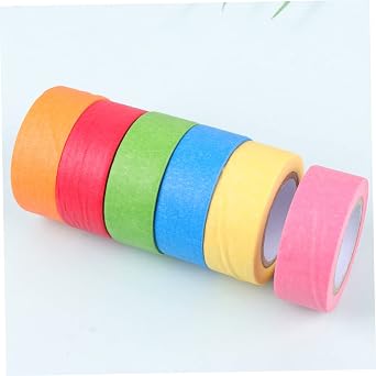 COHEALI 6pcs Masking Tape Wrapping Hy Aesthetic Washi Double Sided Adhesive Stickers for DIY Art Craft Decor