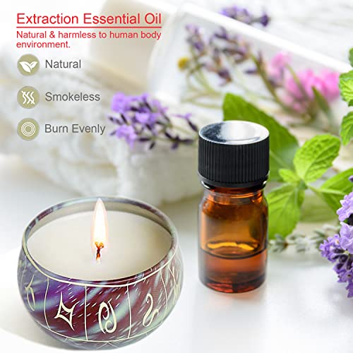 Father's Day Gift, Ewalkor 12 Constellations Scented Candles Gift For Women, Candles For Home Scented,2.5Oz Portable Travel Tin Jar Aromatherapy Soy Wax, Present For Birthday Valentines Christmas Day #TOP2