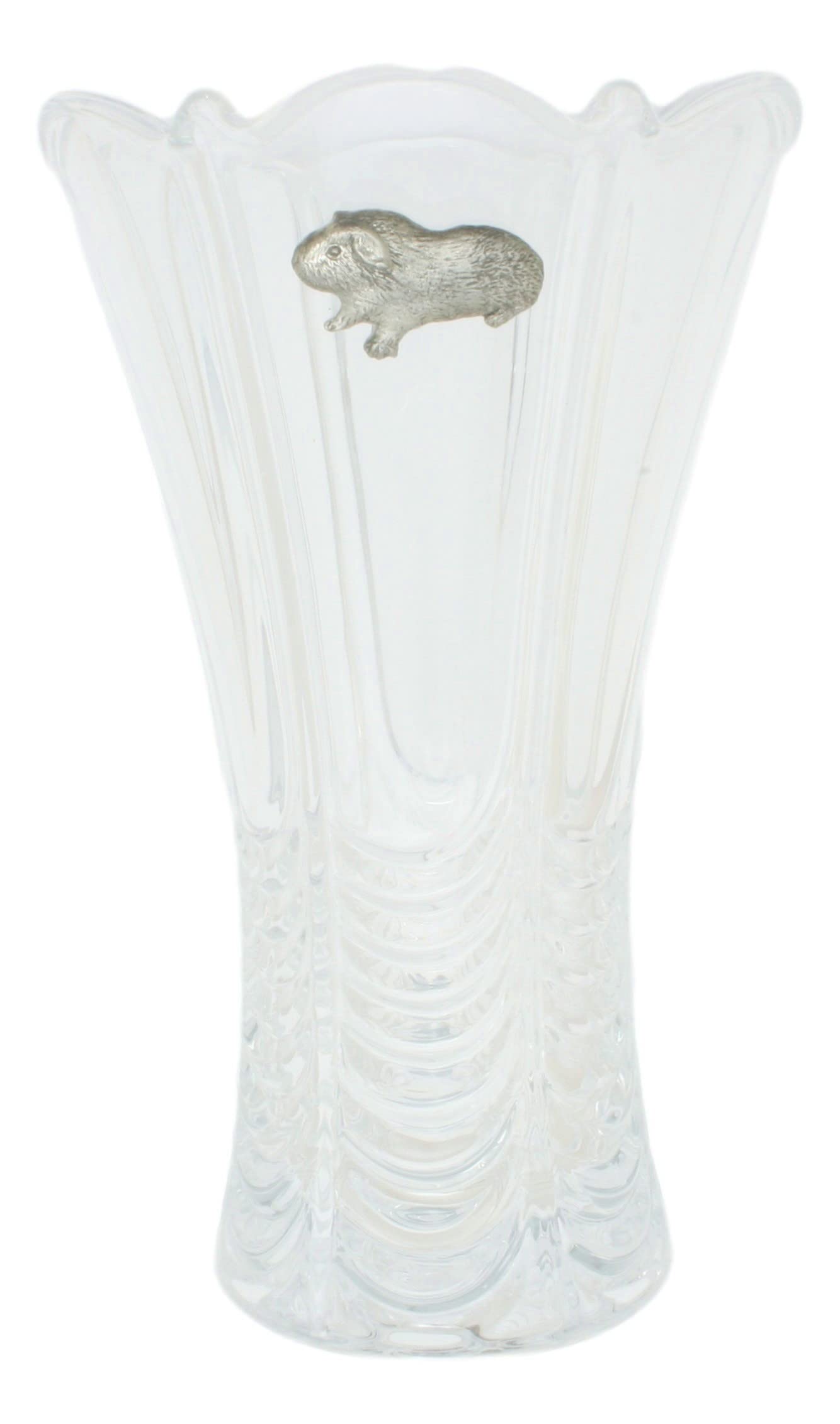 Guinea Pig Flower Table Vase Cut Crystal Glass Flute Style Luxury Gift 170