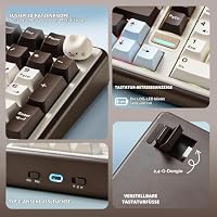 YUNZII B98 PRO QMK/VIA Gaming-Tastatur (Kaffeebraun, Candy Linear Switch) – Ansicht 8