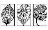 Peak Metal Wall Art, 3 Set of Autumn Art of Leaves, Tree of Life Wall Art, Minimalist Wall Sculpture