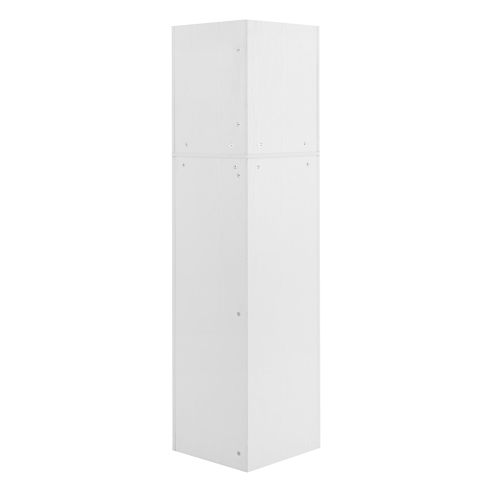 Kebnor Badschrank, Badmöbel, Eckschrank mit Zwei Ablagefächern, offenes Fach mit verstellbarem Einlegeboden, 36.5X 36.5 x 155 cm (weiß)