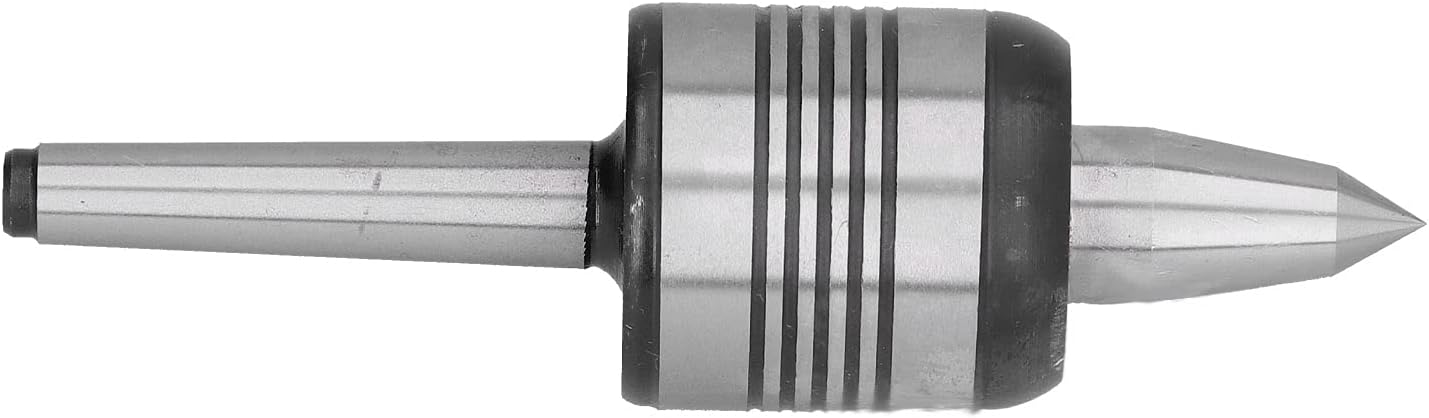 Live Center Steel 0.01mm Accuracy Morse Taper MT1 Lathe Tool, 60 Degree Point Live Center for High - Speed and CNC Lathes with Precision Bearing Support