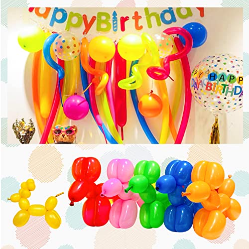 Image of Green 260 Balloons for Twisting Balloon Animal, Long Skinny Green Balloons for Modelling, Green Magic Balloon Animal Kit for Weddings Birthdays Party Decorations,100Pcs (Green)
