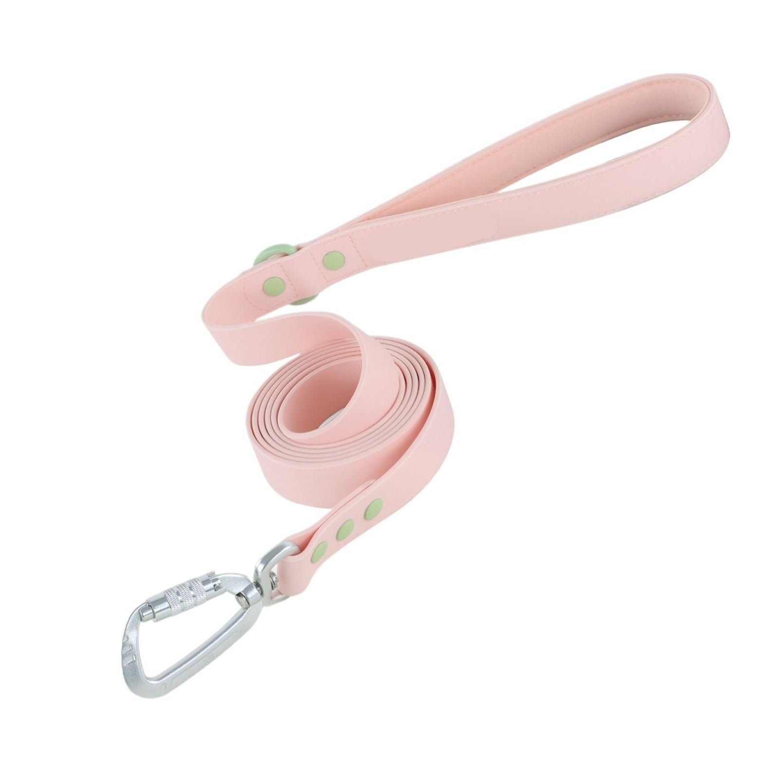 Poignée universelle de laisse anti-glisse en PVC rose pour sangle