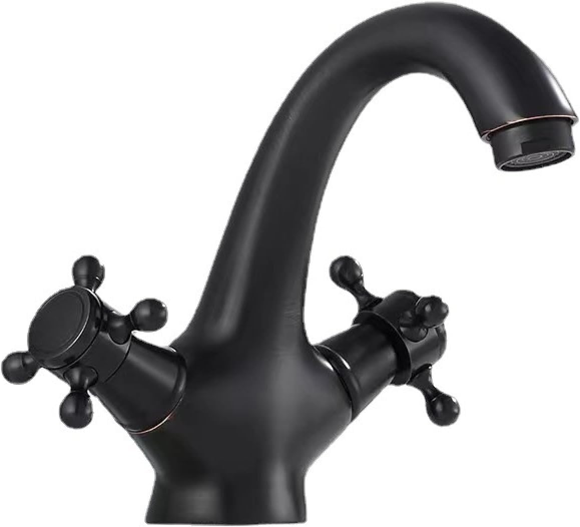 Robinet de lavabo chaud et froid à double poignée pour régler précisément la température