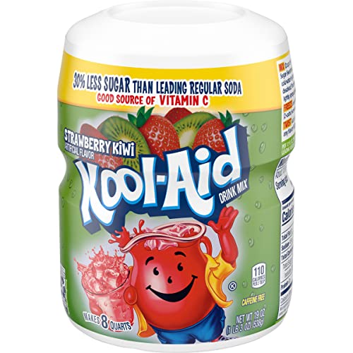 Image of Kool Aid Strawberry Kiwi Sugar Sweetened, 19-Ounce (Pack of 4)