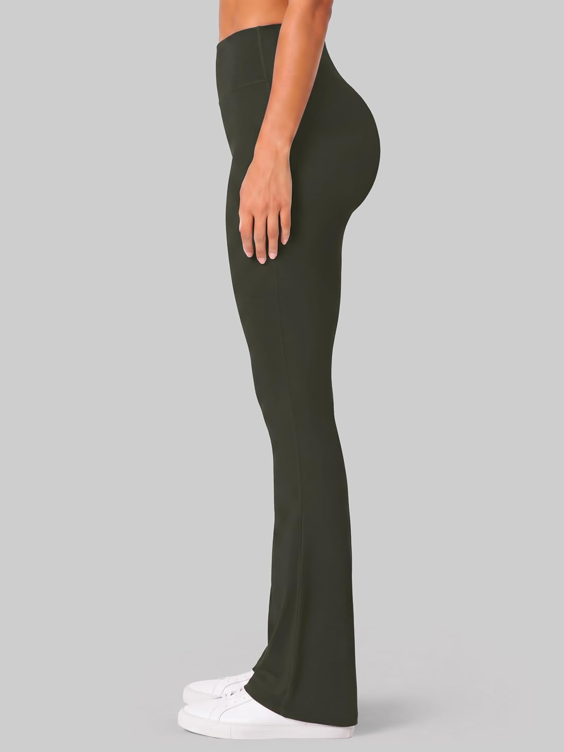  High Waist Mini Flared Leggings for Women Petite Bootcut Yoga Pants thumbnail