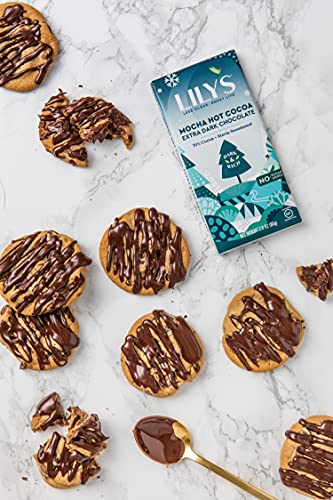 Mocha Hot Cocoa Chocolate Style Bar By Lily's Sweets | Stevia Sweetened, No Added Sugar, Low-Carb, Keto-Friendly | 70% Cocoa | Fair Trade, Gluten-Free & Non-Gmo | 2.8 Ounce, 12-Pack… #TOP4