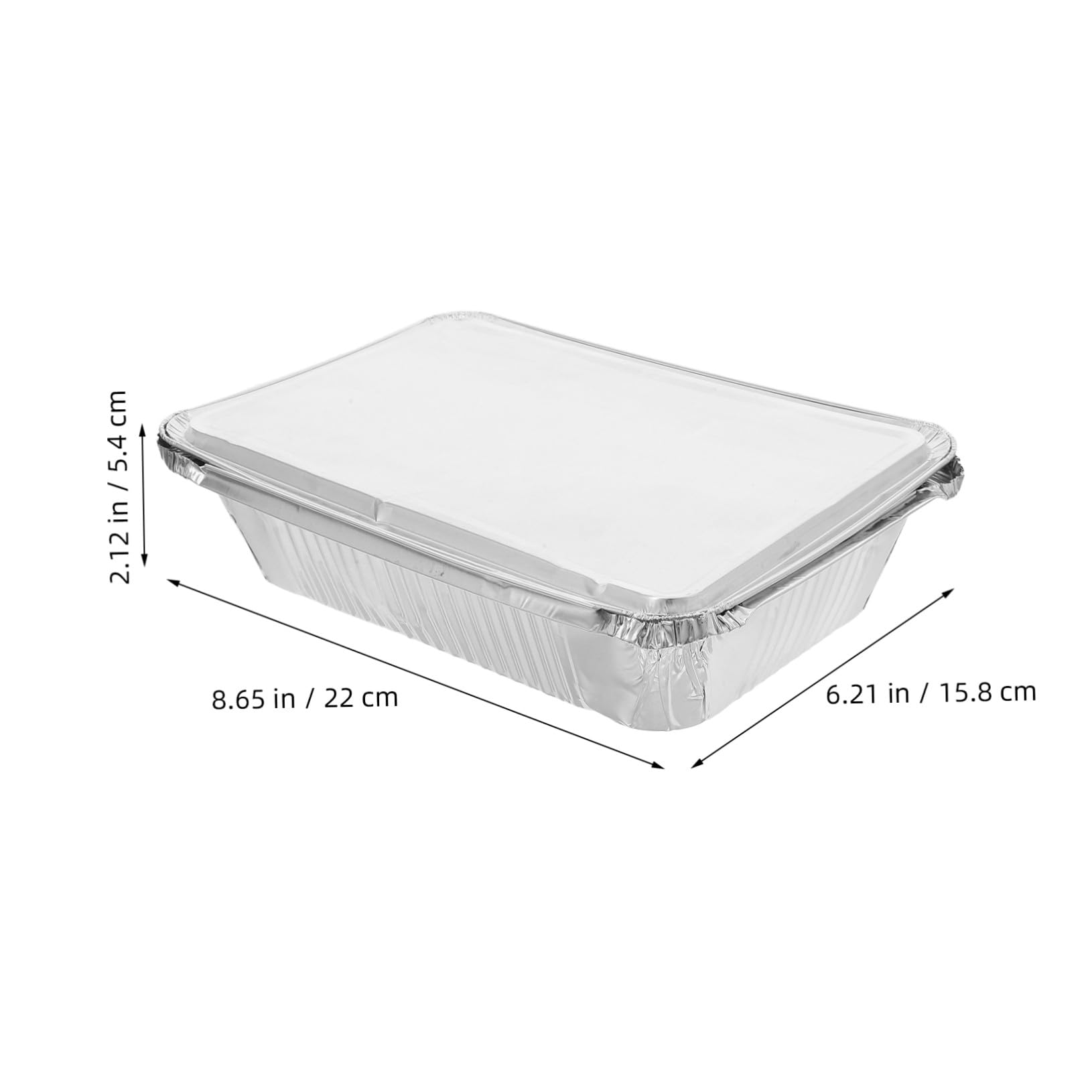 25 Pezzi Teglie in Alluminio con Coperchio Vaschette Usa e Getta Resistenti per Cottura Barbecue Conservazione e Takeaway Contenitori Sigillati per Freschezza e Igiene