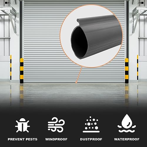 Garage Door Bottom Weather Seal Rubber Weather Stripping, P Bulb Garage Door Seal Replacement For Weatherproofing And Overhead Garage Door Bottom Seal 180 189 280 288 399 391 390 (Grey) (16 Ft) #TOP5