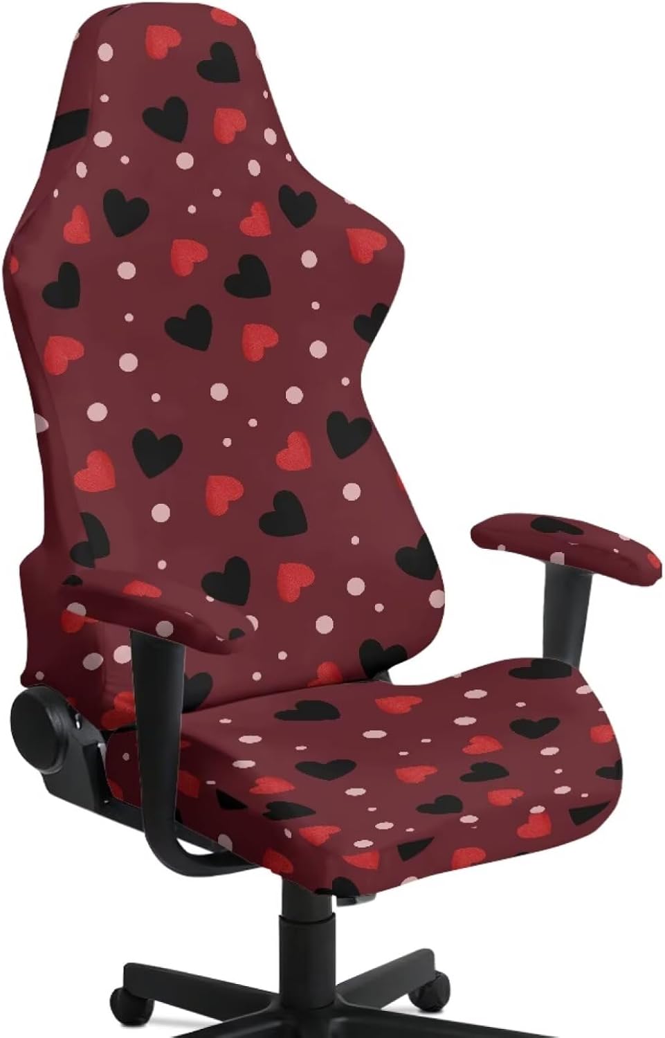 Stretch Gaming Chair Slipcovers Dustproof Swivel Boss Armchair Cover with Armrest Covers Marble Blue Print Computer Chair Protector Home Decor