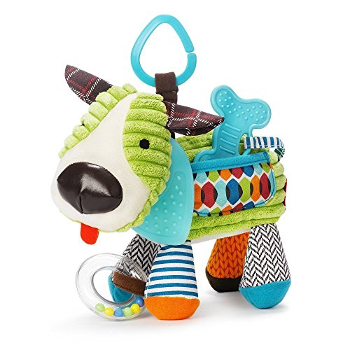 Image of Skip Hop Bandana Buddies Baby Activity and Teething Toy with Multi-Sensory Rattle and Textures, Puppy