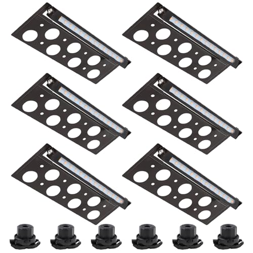 Energetic 7 Inch Retaining Wall Lights, Outdoor LED Step Lights, 4W Low Voltage Landscape Lighting, Waterproof Hardscape Lighting, 12V-24V AC/DC, 3000K Warm White, with Wire Breakers, FCC, 6 Pack by E ENERGETIC LIGHTING - Used condition - US$38.27