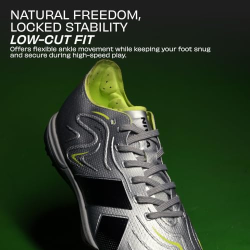 Image of Nivia Ashtang 3.0 Turf Football Shoes for Men & Women, TPU Fusion Upper with 3D Embossed Grip, High-Performance Rubber Outsole for Turf Control & Speed