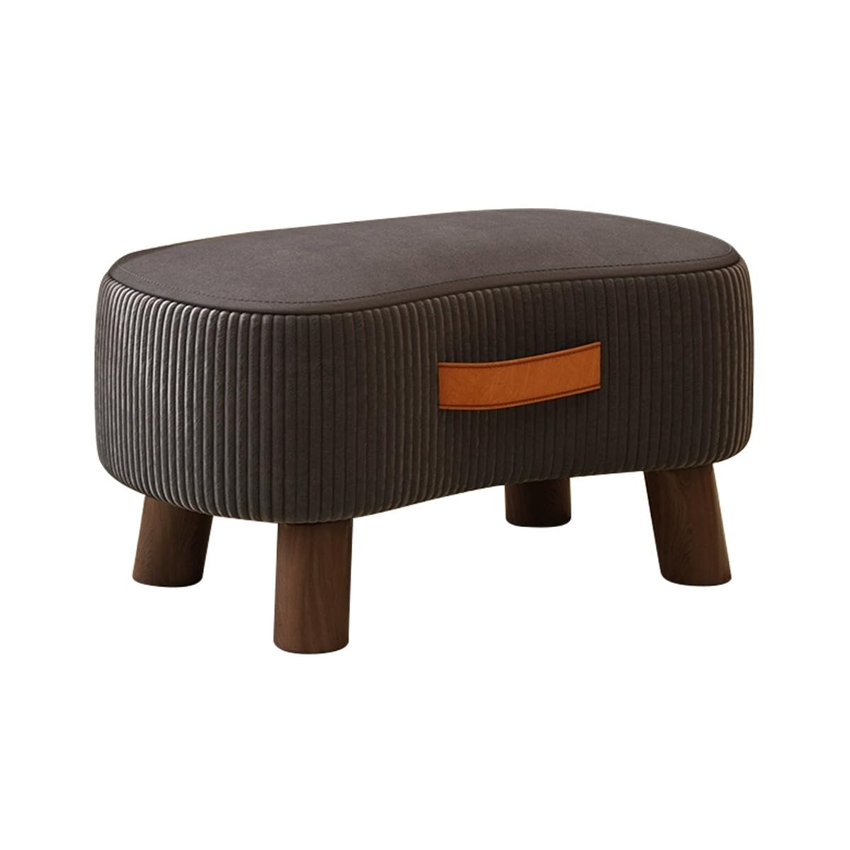 Taburete moderno de terciopelo azul marino ideal para tu dormitorio o pasillo