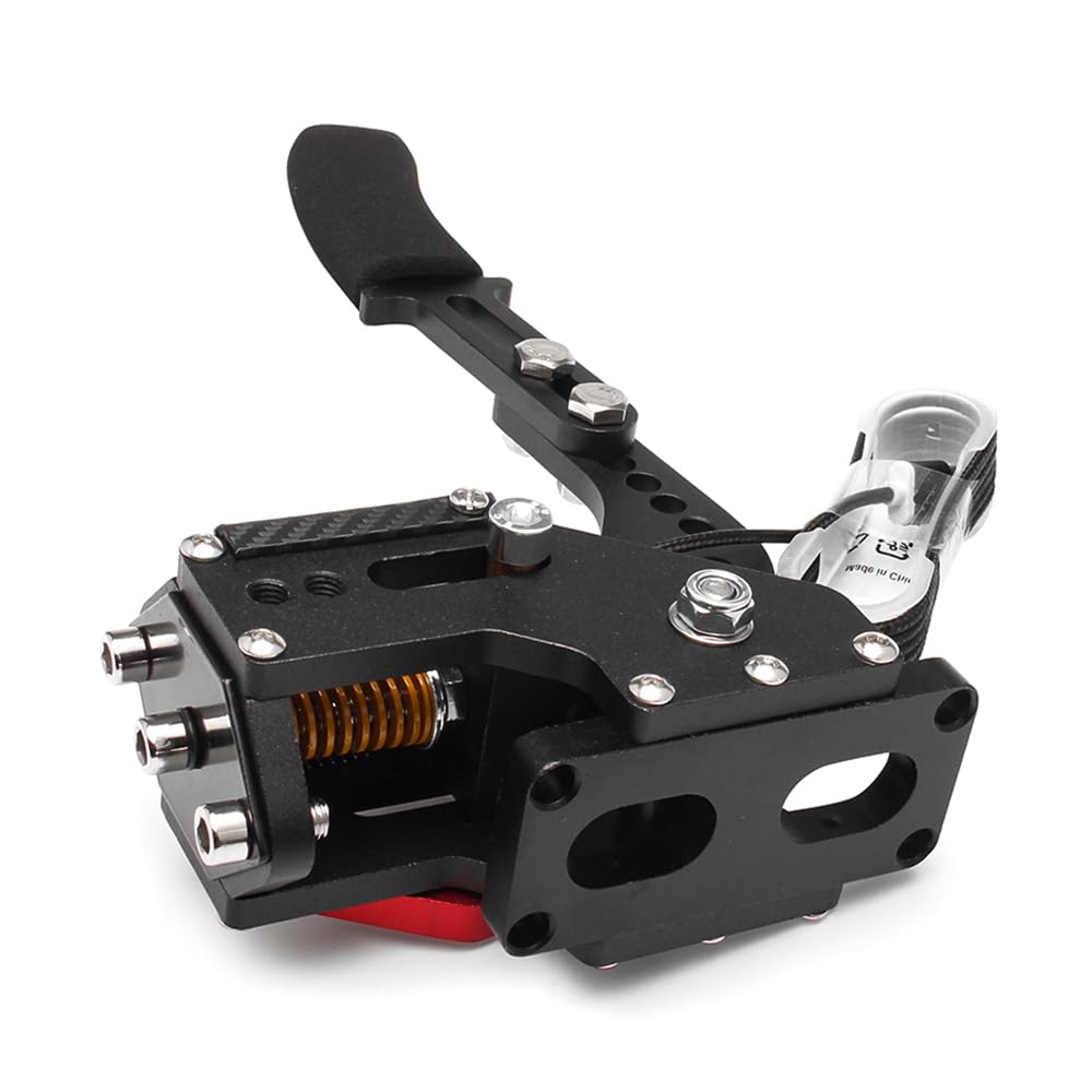 64Bit PC USB Handbrake, Upgrade SIM Racing Games Handbrake dla G25 G27 G29 T500 T300, Wzmocniona sprężyna/Czarny + zacisk