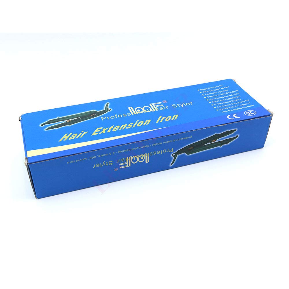 "JR611-White-C Set" Fusion Hair Extension Thermostat Tool Iron PTC Traceless Nano Hair Extension Heating Pliers Heat Iron Connector Wand Melting Tool with Adjustable Setting(White Color C Set)