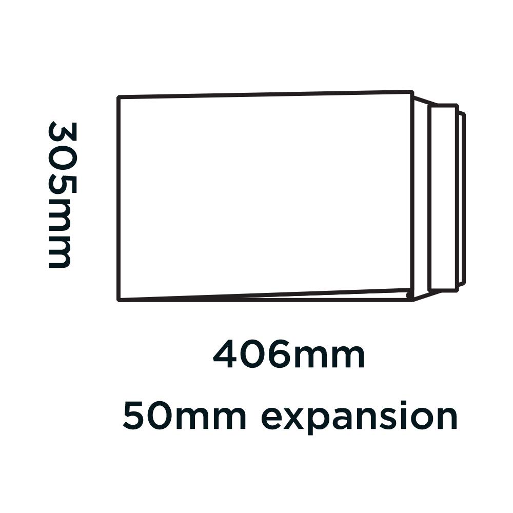 Blake Premium Secure TR44401 Reißfeste FAlten-Versandtasche Haftklebung Weiß 406 x 305 x 50 mm 125g/m² | 100 Stück