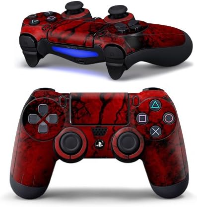 Cracked Red PS4 Controller Skin