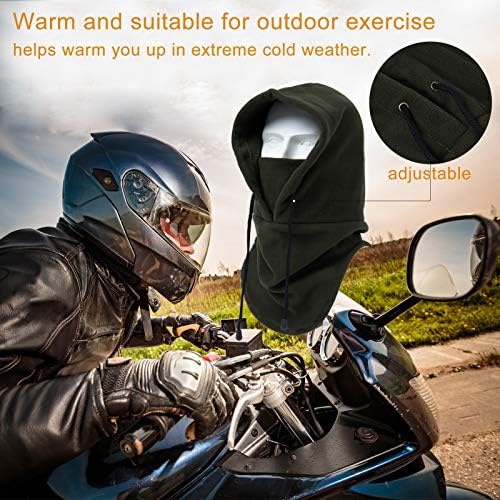 Jeff & Aimy Mens Winter Balaclava Hoodie Scarf Face Mouth Cover Thermal Bandana Hat Unisex