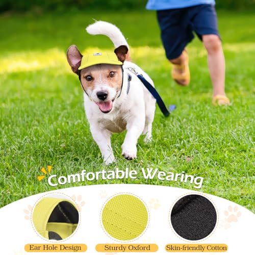 image for Pawaboo Dog Baseball Cap - Upgraded Elastic Ear Holes - Adjustable Dog